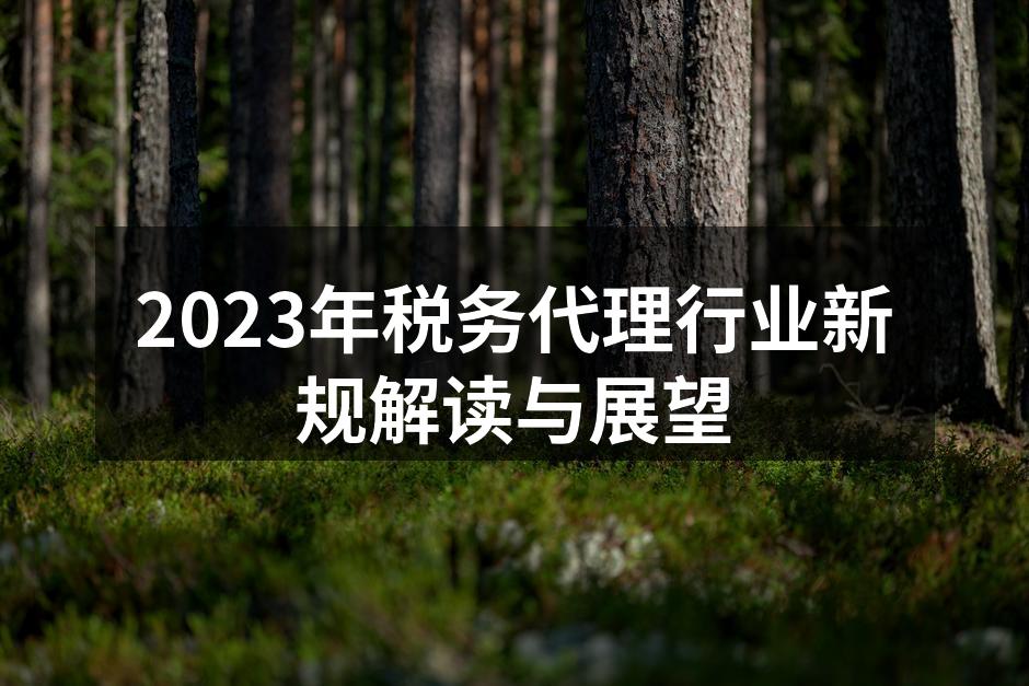 2023年税务代理行业新规解读与展望